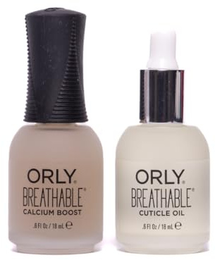 ORLY Breathable Nail Care Duo – Calcium Boost Treatment & Cuticle Oil | Strengthens Weak, Damaged Nails & Hydrates Dry Cuticles | Infused with Vegan Calcium, Argan Oil & Vitamins