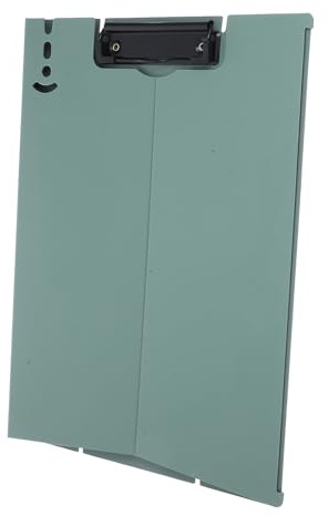 LOORGVEL Presse-papiers Portable A4 Vert Foncé en Pp Anti-usure avec Pince Robuste, Tableau D’aide à L’écriture pour Bureau et Réunion, Organiseur de Documents et Clip de Dossier Pratique