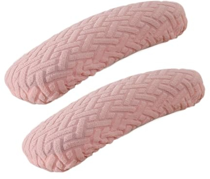 Ysyqkn 2 Pezzi Copribraccioli per Sedia da Ufficio, Copribraccioli per Poltrona, Copribraccioli Elastici di Ricambio, Protezioni per Braccioli per Sedia da C, Rosa