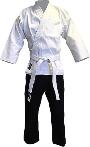 Budodrake Kempo-Karate-Anzug weiß/schwarz (190)