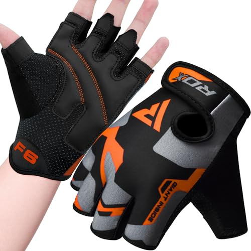 RDX Fitness Handschuhe Damen Herren, Gewichtheben Trainingshandschuhe Krafttraining, rutschfest Gym Bodybuilding Workout Weight Lifting Gloves, Kraftsport Klimmzüge Workout, Powerlifting Radfahren