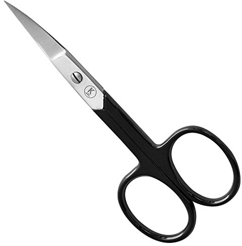 K-Pro Nagelschere Gebogen Spitz Scharf Edelstahl, rostfrei 1 Stück (Schwarz)