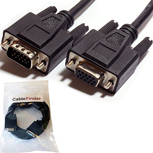 Loops 0.15m VGA Male Plug to Female Socket Extension Cable – Video TV Monitor to PC Laptop Computer Extender Joiner Lead