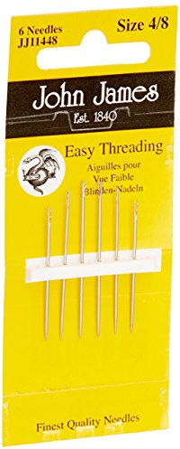 COLONIAL JJ114-48 Easy Threading Calyxeye Hand Needles, 4/8 6/