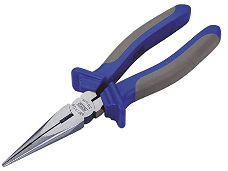 Alyco - Alicates de Punta Fina para Corte y Electrónica (200 mm) en Acero Cr-V, Pelacables Profesional Teflonado con Bocas Semirredondas para Cables y Alambres, Mango Bimaterial