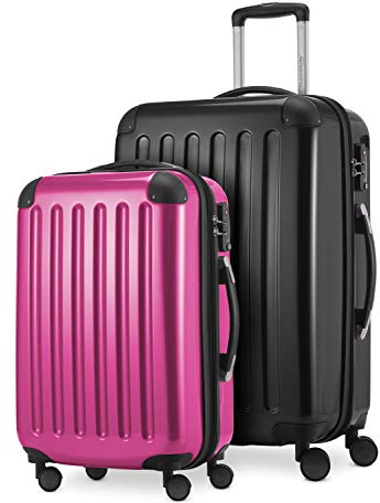 HAUPTSTADTKOFFER - Alex - 2er Kofferset Hartschale glänzend, mittelgrosser Koffer 65 cm + Handgepäck 55 cm, 74 + 42 Liter, TSA