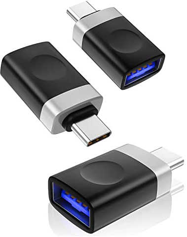 Basesailor Adaptador USB C a USB 3Pack,Adaptador USBC Macho a USBA Hembra,Tipo C OTG Convertidor Carga Thunderbolt 5 4 3 para iPhone 17 16 16e 15,Mac,iPad,Pro Air 5 Mini,Samsung S25 S24 S23 Ultra,A56