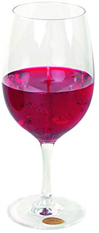 Haedicke Candela bicchiere da vino rosso gro Savoi – Container Candle – Candela – Non Profumato – Decorazione per la casa