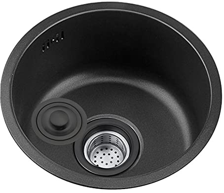 Badrumsarmaturer svart rund handfat kök renovering pool rund enkelhandfat litet handfat badrum runt tvättställ tvätta grönsaker och diskmedel pool hushåll handfat dubbel båge