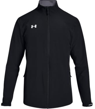 Under Armour Men's Hockey Warm Up Jacket, Black (001)/White, Large