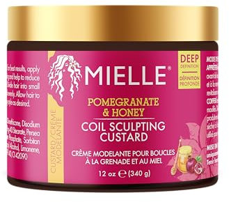 Mielle Crème pour boucles grenade et miel - Crème capillaire pour définir les boucles et les coils pour cheveux de type 4 - Hydrate, contrôle les frisottis, nourrit et ajoute de la brillance, 340 ml