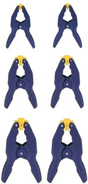 IRWIN Quick-Grip Spring Clamps for Woodworking, Multiple Sizes 1, 2 and 3/4, 6 Pack (IRHT83241)