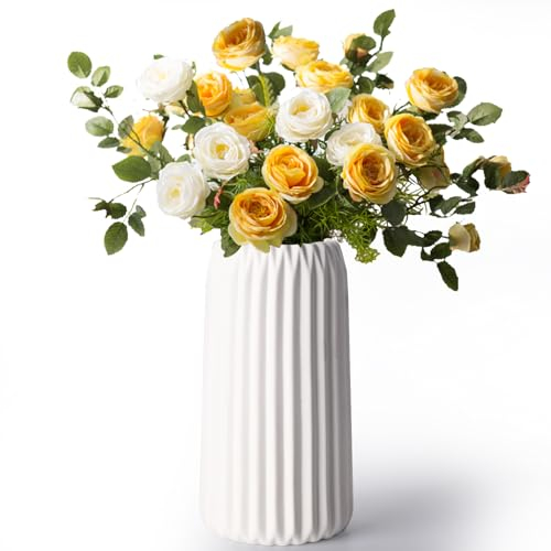 Otauoaea Vase Decoratif, Vases Fleur Petit Vase Decoration Maison Vase Vase en Céramique de Style Nordique, Décoration Salon de Style Minimaliste bohémien Moderne pour Les Fleurs Fraîches et Séchées
