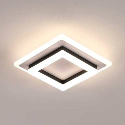 Comely Lamparas de Techo 24W, Moderna Plafón LED Techo 4500K, Cuadrado Acrílico Luz de Techo para Dormitorio Sala de Estar Cocina Balcón Pasillo