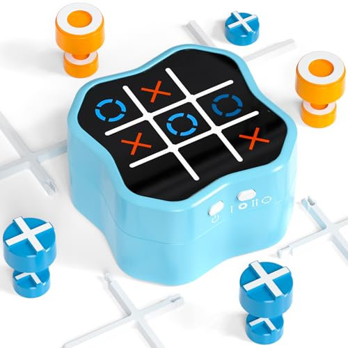Hot Bee Tic Tac Toe Extreme, Elektronisches Tic Tac Toe Spiel für Erwachsene Kinder, Reisespiele Brettspiele, Gedächtnisspiele, Weihnachts Geschenk für Kinder 3-10 Jahre