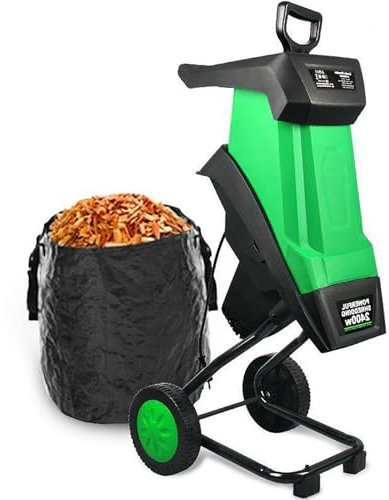YZRDCXM Leaf Branch Shredder, Electric Wood Chipper, 2400W Electric Garden Shredder,with 5 50L Collection Bags,4500Rpm Motor and 50L Stroage Capacity, for Garden Debris, Leaves, Branches