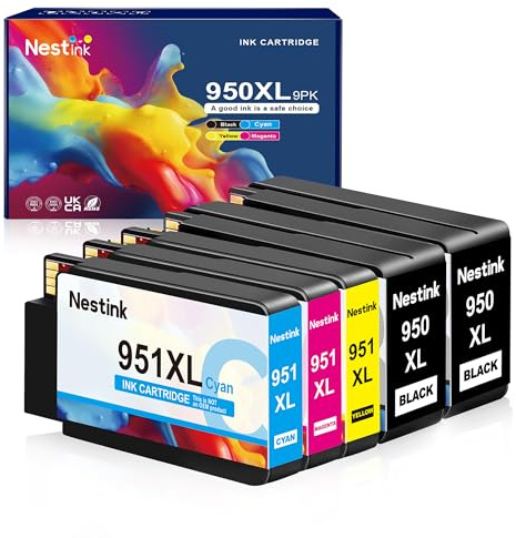 Nestink 950 XL 951XL Druckerpatronen (2 Schwarz 1 Cyan 1Magenta 1 Gelb) Kompatible HP 950 xl/951xl Multipack,Kompatibel mit HP Officejet pro 8600 Patronen HP Officejet pro 8620 8100 8610 8600 Patronen