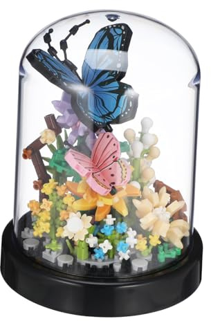 HANABASS 1 Ensemble Tournesol en Pot kit de Construction de Bouquet de Fleurs Kits de Construction Blocs de Construction Briques de Construction Plastique