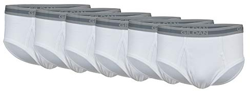 Gildan Men's Underwear Briefs, Multipack, White (6-Pack), X-Large