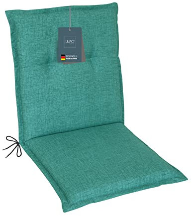 LILENO HOME Gartenstuhl Auflagen als [1er Set - Niedriglehner] in Türkisgrün - Bequeme Liegen als Sitzauflagen für Gartenmöbel - Stuhlkissen für Gartenstühle und Klappstühle