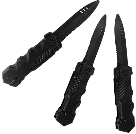 Rumyve3pcs Plastic Retractable Knives,Joke Tricks Support Retractable Plastic Blade Toys,and Stimulate Pranks for Adult Halloween Theater Kids at April Fool's Day Parties