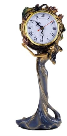 Orologi da camino, orologio da tavolo al quarzo, orologio da tavolo autoportante, decorazione con serratura meccanica alla moda, decorazione in resina retrò, decorazioni moderne per la casa