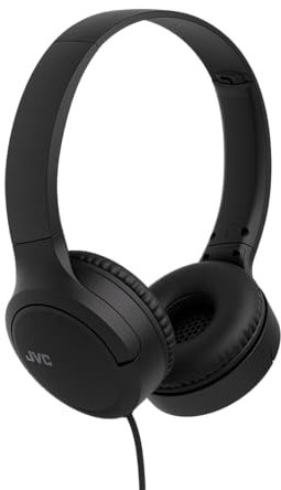 JVC Auriculares Supraaurales HA-S33UC-B Negro | Auriculares Diadema con Cable USB-C |Casos con Cable Ligeros, Plegables, Control Remoto y micrófono