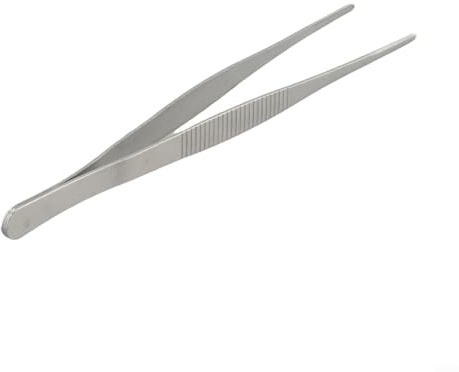 Eawfgtuw Set di pinze per barbecue in acciaio inox con pinzette anti-buffet per cucina, barbecue, grill, ristorante, 12,5 cm (18 cm)