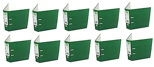 Q-Connect Lever Arch File Paperbacked A4 Green (Pack of 10)