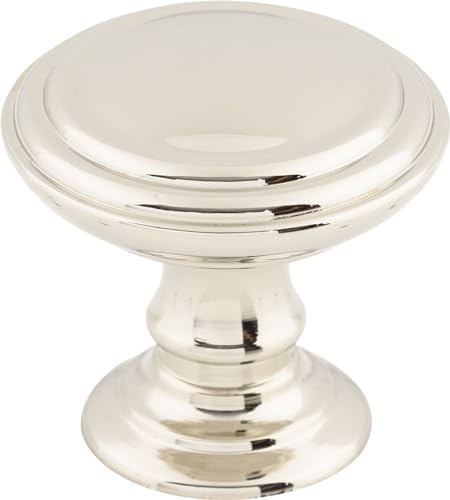 Top Knobs TK321PN Chareau Collection 1-1/2 Reeded Knob, Polished Nickel