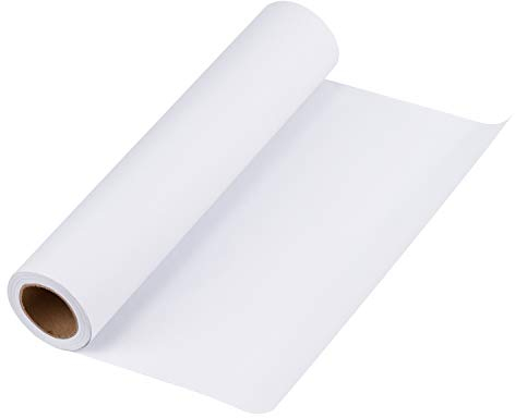 RUSPEPA Rouleau de Papier Kraft Blanc - 30,5 cm x 30 m - Papier Recyclable Parfait pour l'Artisanat, l'Art, l'Emballage de Petits Cadeaux, l'Emballage, la Poste, l'Expédition, le Calage et les Colis