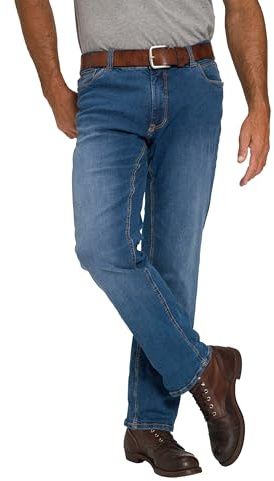 JP 1880 Herren bis 70, Jeans, 5-Pocket FLEXNAMIC®, super-elastischer Denim, Gerade geschnittenes Bein, schmalere Fußweite, Blue Denim 64 722849902-64