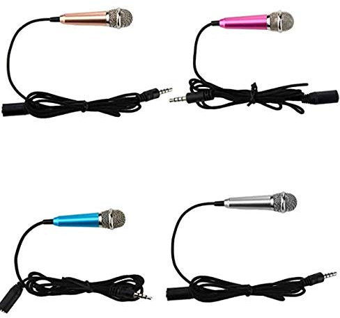 Frienda 4-Piece Mini Karaoke Microphones for Mobile & Laptop, 4 Colors