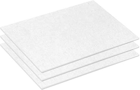 McFilter | 3 microfiltros universales, aprox. 26 x 15 cm, filtro de aire, filtro de motor, filtro de escape, alfombrilla de filtro, microfiltro, filtro de aspiradora, se puede cortar | blanco