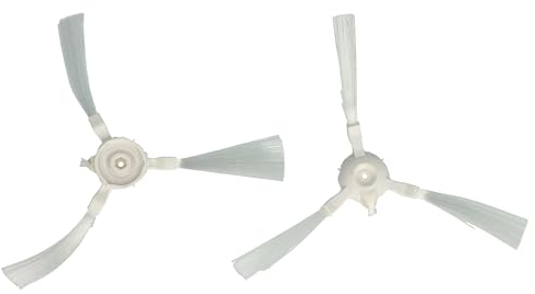 vhbw 2X Cepillo Lateral Compatible con Rowenta Smart Force Essential RR6943WH, RR6925WH, RR6927WH Robot Aspirador - Set cepillos, Blanco