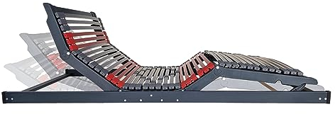 Matratzen Perfekt Terramed Ultra Flachmotorrahmen, 100 x 200 cm – Bettenrost elektrisch verstellbar, sehr Flacher Lattenrost auch für Betten mit Bettkasten, Härtegrad-Regulierung, 42 Federleisten