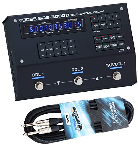 Boss SDE-3000 Dual Digital Delay Effekt-Pedal + keepdrum Klinkenkabel