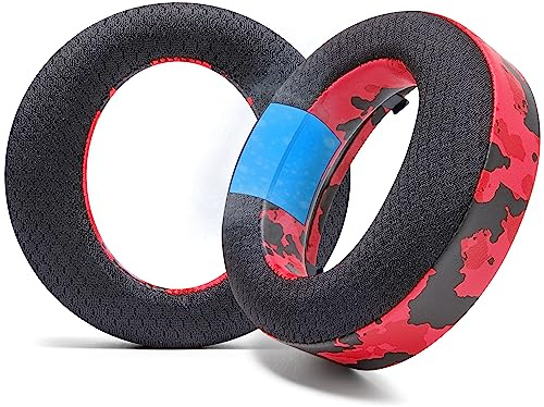 WC Freeze Pulse 3D - Cooling Gel Earpads Compatible with Sony PS5 Pulse 3D, Made by Wicked Cushions | Thicker Cushion & Wider Opening | Red Camo