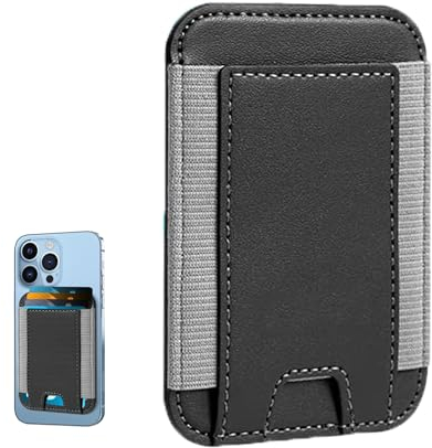 Basetousual Porte Carte Magsafe，magsafe Wallet，Portefeuille Magsafe，Porte Carte Telephone， avec Les Séries i 14/i 13 Pro Max Modèles - Noir