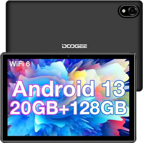 DOOGEE U10PRO 2024 Tablet 10 Pollici Android 13 20GB RAM 128GB ROM (1TB TF) 5060mAh Batteria per Bambini, IPS HD, 8MP+5MP, Widevine L1/BT 5.0/WiFi6/OTG Nero
