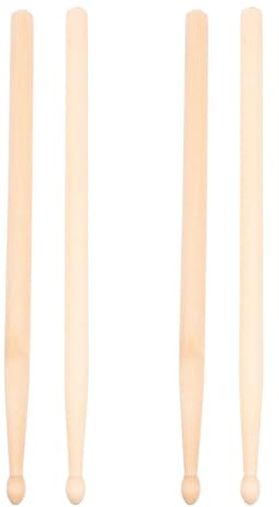2 Pares Baquetas Para Niños Baterista De Punta De Madera Baqueta Para Tambores Baquetas Con Punta De Madera Baquetas Cortas Instrumento Infantil Niño Pequeño Arce Música