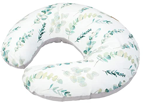 Sevira Kids - Kleines ergonomisches Stillkissen + Bezug, Eukalyptus Made in France, mehrfarbig, Einheitsgröße