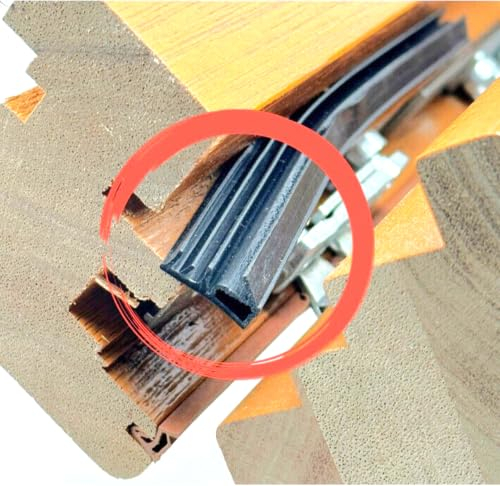 Fensterdichtung Dichtband für Holzfenster Flügelfalzdichtung Gummi ROTO SP7612 10 Meter Schwarz