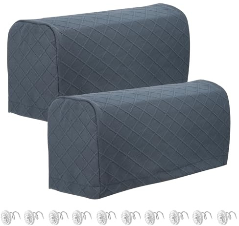 QUARKZMAN 2 st Stretch Armstöd, Armskydd för Soffa Sväng Stift, Armstödsskydd för Soffa, Halkfritt Skydd för Möbelsoffor, Stol Grå