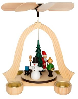 Rudolphs Schatzkiste Pyramide de Noël en bois multicolore 24,5 x 26 x 20 cm (l x H x P)