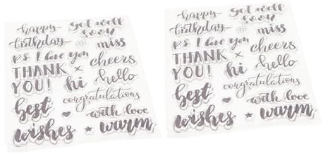 KAILIKETIY 2sätze Transparenten Stempeln Für Diy Scrapbooking Teiliges Für Kreative Tagebuch Und Kartenverzierungen Für Bastelprojekte Und