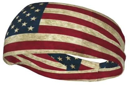 Cinta para El Sudor Bandera Americana Diademas Protección UV Bandas para La Cabeza Elasticas Pañuelos Cabeza Turbante para Moto Playa Jogging