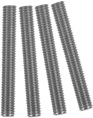 Amosfun 4pezzi Barre Filettate in Acciaio Inossidabile Design Completamente Filettato Per Applicazioni Multiple Precisione Elevata Connessione Affidabile Per Fissaggio Sicuro
