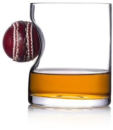 Sportfan cricketboll tumlare med äkta mini cricketboll inbäddad