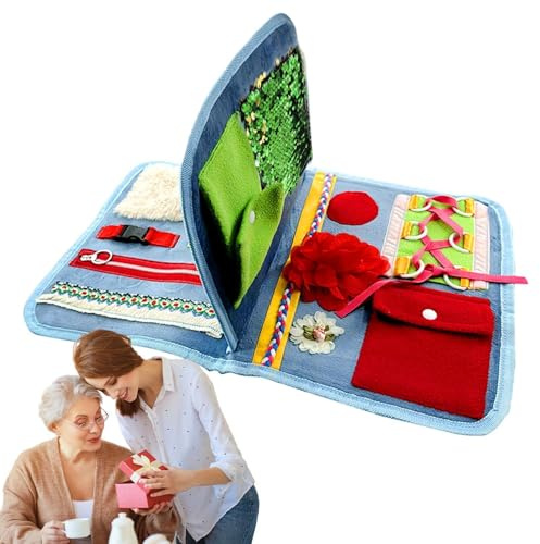 Couverture Fidget Contre La Démence – Coussin D'activité Sensorielle 30 X 50 Cm, Livre Fidget Texturé En Coton Et Polyester, Aide Polyvalente À La Thérapie Contre La Maladie D'Alzheimer | Outil
